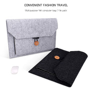 ND06 Multi-purpose Felt Button Laptop Inner Bag for 13.3 inch Laptop(Grey)