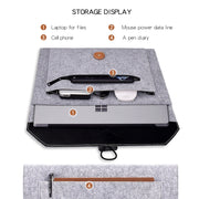 ND06 Multi-purpose Felt Button Laptop Inner Bag for 13.3 inch Laptop(Grey)