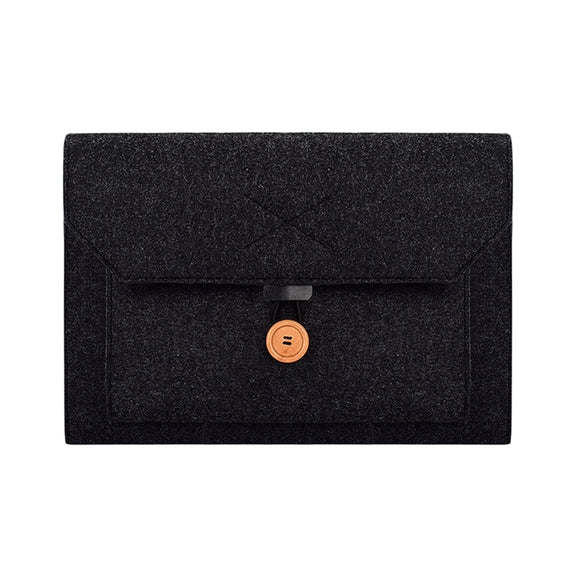 ND06 Multi-purpose Felt Button Laptop Inner Bag for 15.4 inch Laptop(Black)