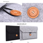 ND06 Multi-purpose Felt Button Laptop Inner Bag for 15.4 inch Laptop(Grey)