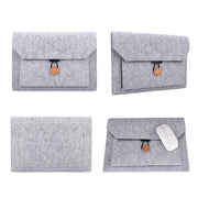 ND06 Multi-purpose Felt Button Laptop Inner Bag for 15.4 inch Laptop(Grey)