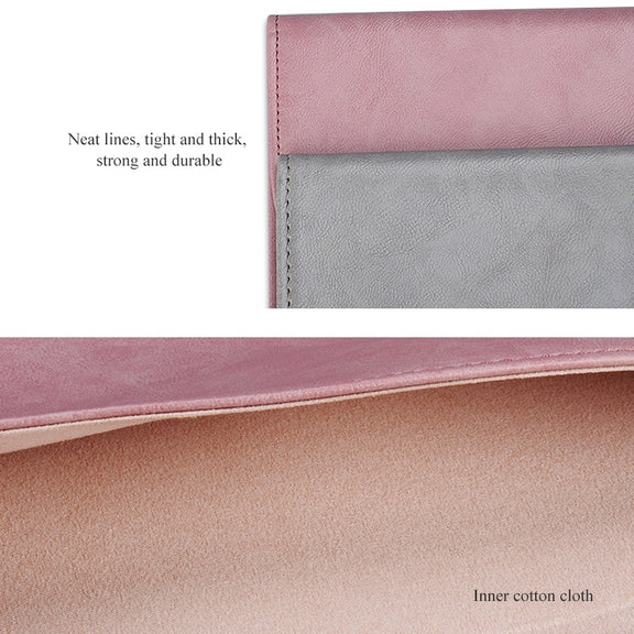 PU01S PU Leather Horizontal Invisible Magnetic Buckle Laptop Inner Bag for 13.3 inch laptops (Grey)