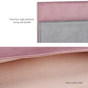 PU01S PU Leather Horizontal Invisible Magnetic Buckle Laptop Inner Bag for 14.1 inch laptops (Grey)