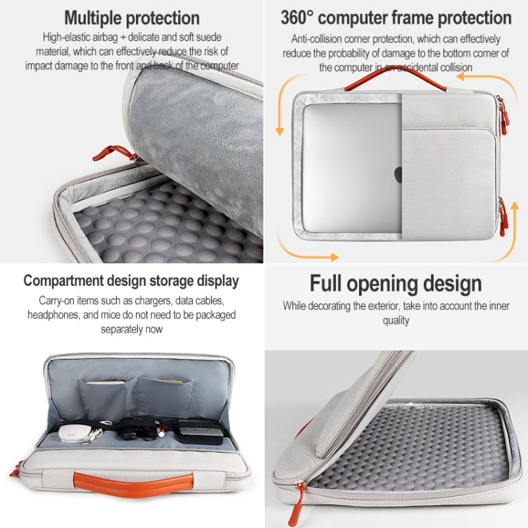 ND03S 13.3 inch Business Casual Laptop Bag(Grey)