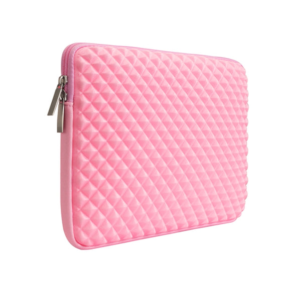 Diamond Texture Laptop Liner Bag, Size: 12-13 inch(Pink)
