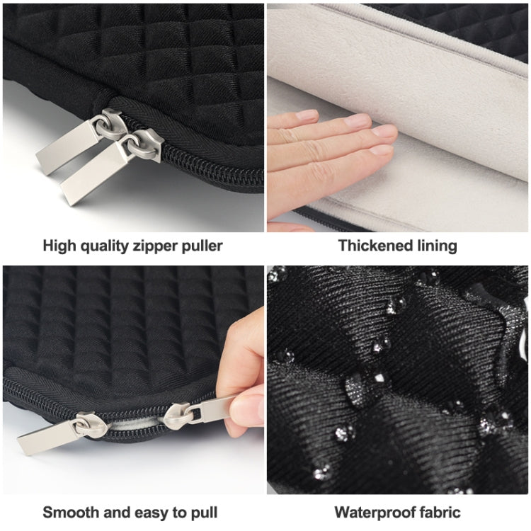 Diamond Texture Laptop Liner Bag, Size: 13.3 inch (Pink)