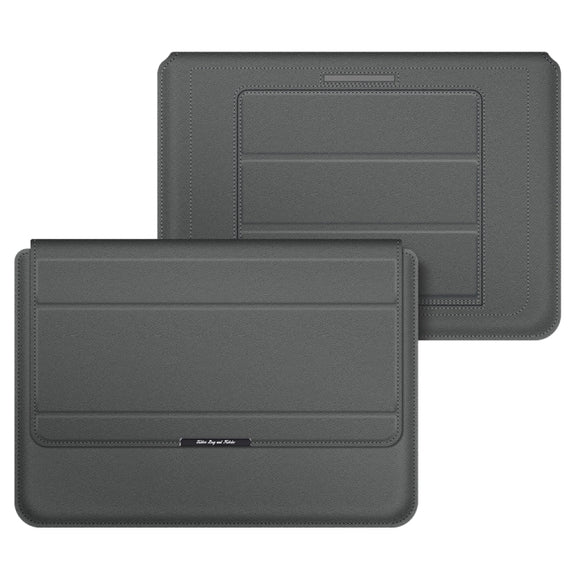 4 in 1 Universal Laptop Holder PU Water-resistant Protection Wrist Laptop Bag, Size: 17 inch(Grey)