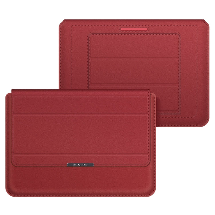 4 in 1 Universal Laptop Holder PU Water-resistant Protection Wrist Laptop Bag, Size: 17 inch(Red)
