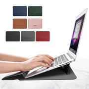 4 in 1 Universal Laptop Holder PU Water-resistant Protection Wrist Laptop Bag, Size: 17 inch(Grey)