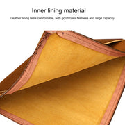 Universal Genuine Leather Business Zipper Laptop Tablet Bag For 15 inch and Below(Coffee)