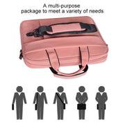 DJ03 Water-resistant Anti-scratch Anti-theft One-shoulder Handbag for 13.3 inch Laptops, with Suitcase Belt(Black)