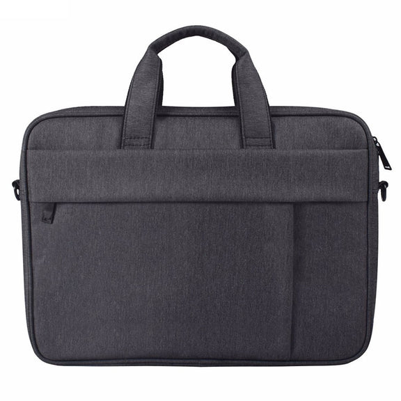 DJ03 Water-resistant Anti-scratch Anti-theft One-shoulder Handbag for 14.1 inch Laptops, with Suitcase Belt(Black)