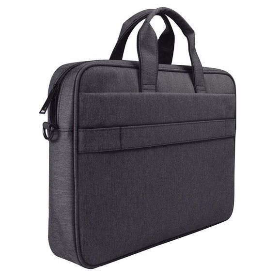 DJ03 Water-resistant Anti-scratch Anti-theft One-shoulder Handbag for 15.6 inch Laptops, with Suitcase Belt(Black)