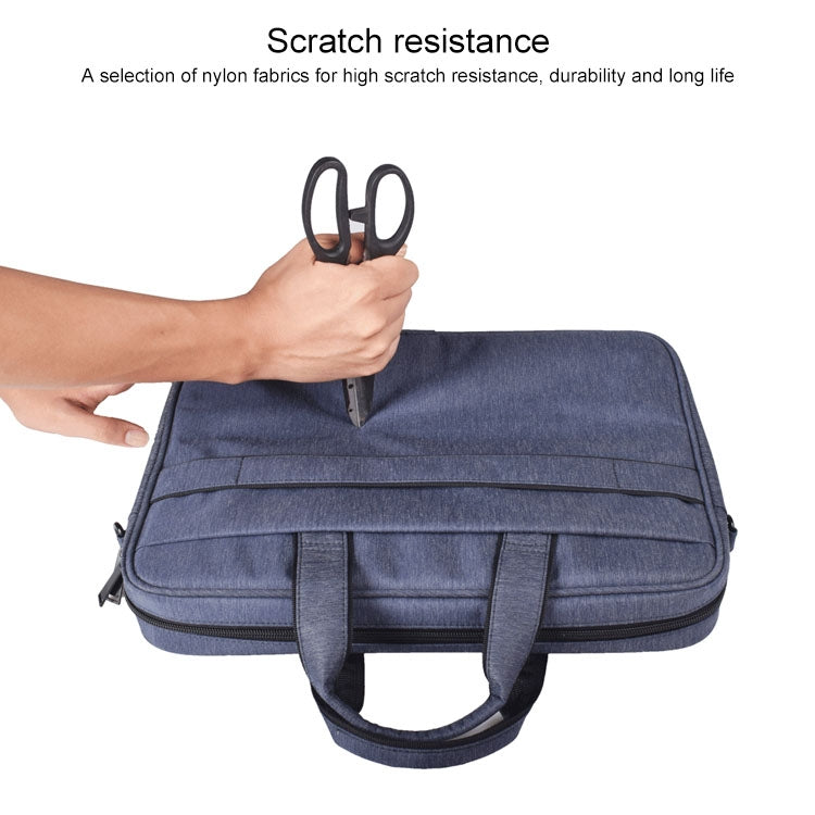 DJ03 Water-resistant Anti-scratch Anti-theft One-shoulder Handbag for 15.6 inch Laptops, with Suitcase Belt(Black)