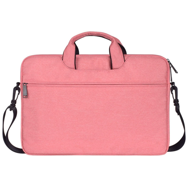ST01S Water-resistant Oxford Cloth Hidden Portable Strap One-shoulder Handbag for 14.1 inch Laptops(Pink)