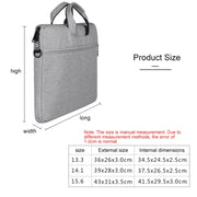 ST01S Water-resistant Oxford Cloth Hidden Portable Strap One-shoulder Handbag for 14.1 inch Laptops(Light Grey)