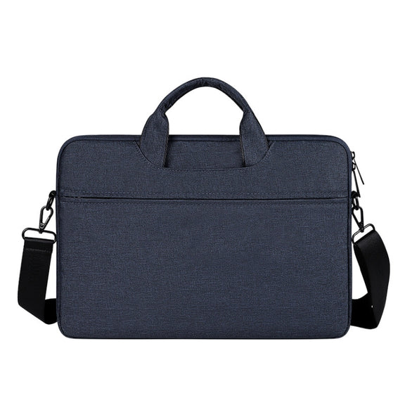 ST01S Water-resistant Oxford Cloth Hidden Portable Strap One-shoulder Handbag for 14.1 inch Laptops (Navy Blue)