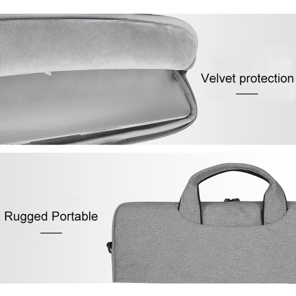 ST01S Water-resistant Oxford Cloth Hidden Portable Strap One-shoulder Handbag for 15.6 inch Laptops(Light Grey)