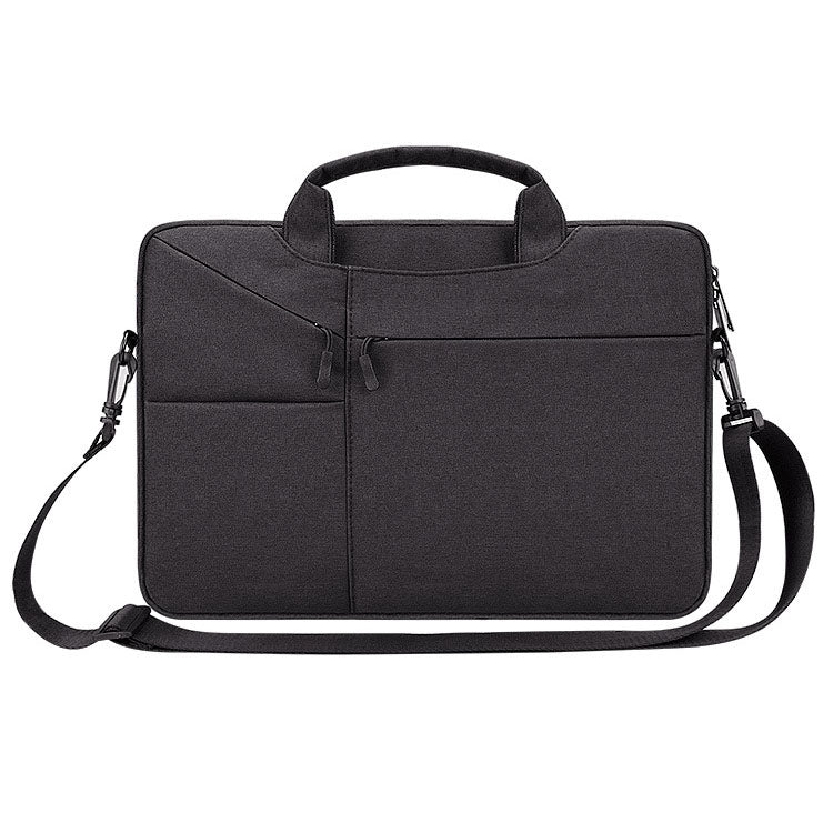 ST02S Water-resistant Tear Resistance Hidden Portable Strap One-shoulder Handbag for 13.3 inch Laptops, with Suitcase Belt(Black)