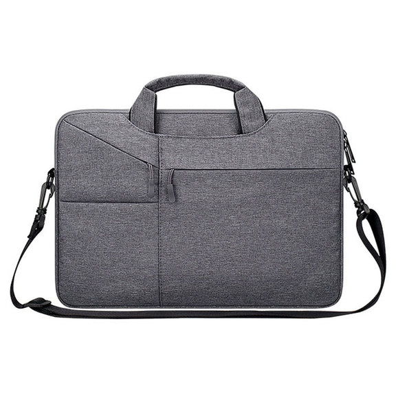 ST02S Water-resistant Tear Resistance Hidden Portable Strap One-shoulder Handbag for 13.3 inch Laptops, with Suitcase Belt(Dark Gray)