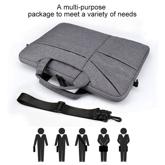 ST02S Water-resistant Tear Resistance Hidden Portable Strap One-shoulder Handbag for 13.3 inch Laptops, with Suitcase Belt(Navy Blue)