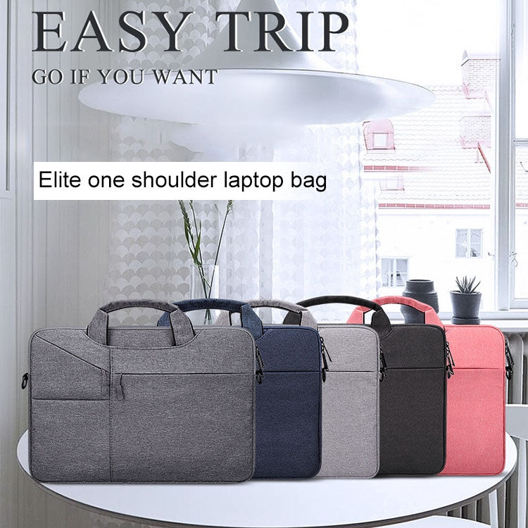 ST02S Water-resistant Tear Resistance Hidden Portable Strap One-shoulder Handbag for 13.3 inch Laptops, with Suitcase Belt(Light Grey)
