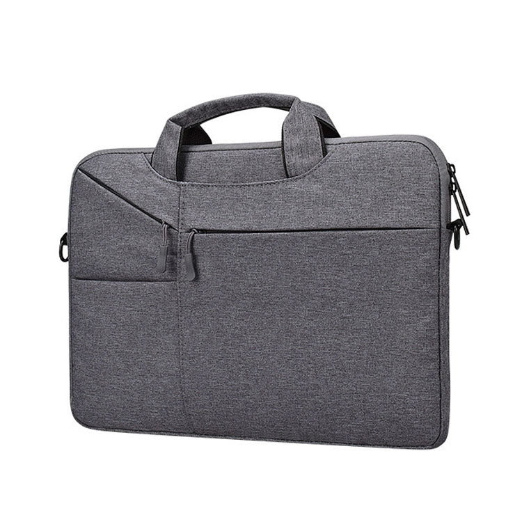 ST02S Water-resistant Tear Resistance Hidden Portable Strap One-shoulder Handbag for 14.1 inch Laptops, with Suitcase Belt(Dark Gray)