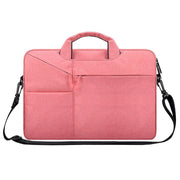ST02S Water-resistant Tear Resistance Hidden Portable Strap One-shoulder Handbag for 14.1 inch Laptops, with Suitcase Belt(Pink)