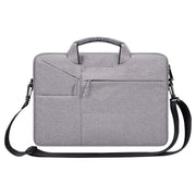 ST02S Water-resistant Tear Resistance Hidden Portable Strap One-shoulder Handbag for 14.1 inch Laptops, with Suitcase Belt(Light Grey)