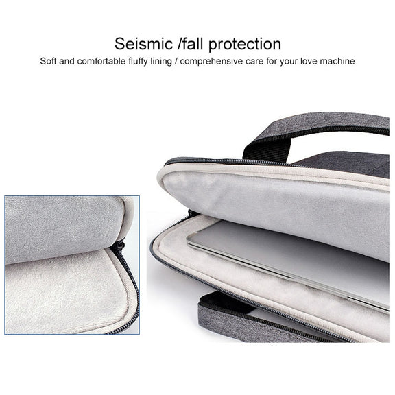 ST02S Water-resistant Tear Resistance Hidden Portable Strap One-shoulder Handbag for 14.1 inch Laptops, with Suitcase Belt(Light Grey)