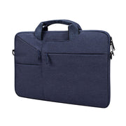 ST02S Water-resistant Tear Resistance Hidden Portable Strap One-shoulder Handbag for 14.1 inch Laptops, with Suitcase Belt(Navy Blue)