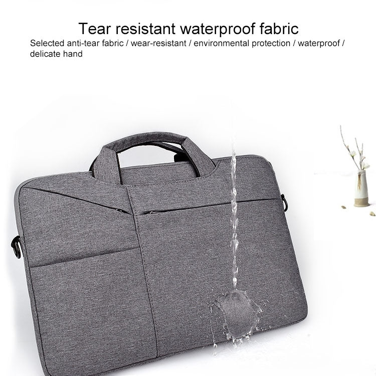 ST02S Water-resistant Tear Resistance Hidden Portable Strap One-shoulder Handbag for 14.1 inch Laptops, with Suitcase Belt(Navy Blue)