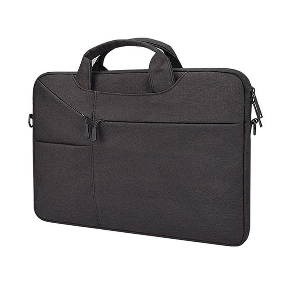 ST02S Water-resistant Tear Resistance Hidden Portable Strap One-shoulder Handbag for 15.6 inch Laptops, with Suitcase Belt(Black)