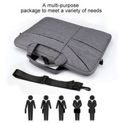 ST02S Water-resistant Tear Resistance Hidden Portable Strap One-shoulder Handbag for 15.6 inch Laptops, with Suitcase Belt(Black)