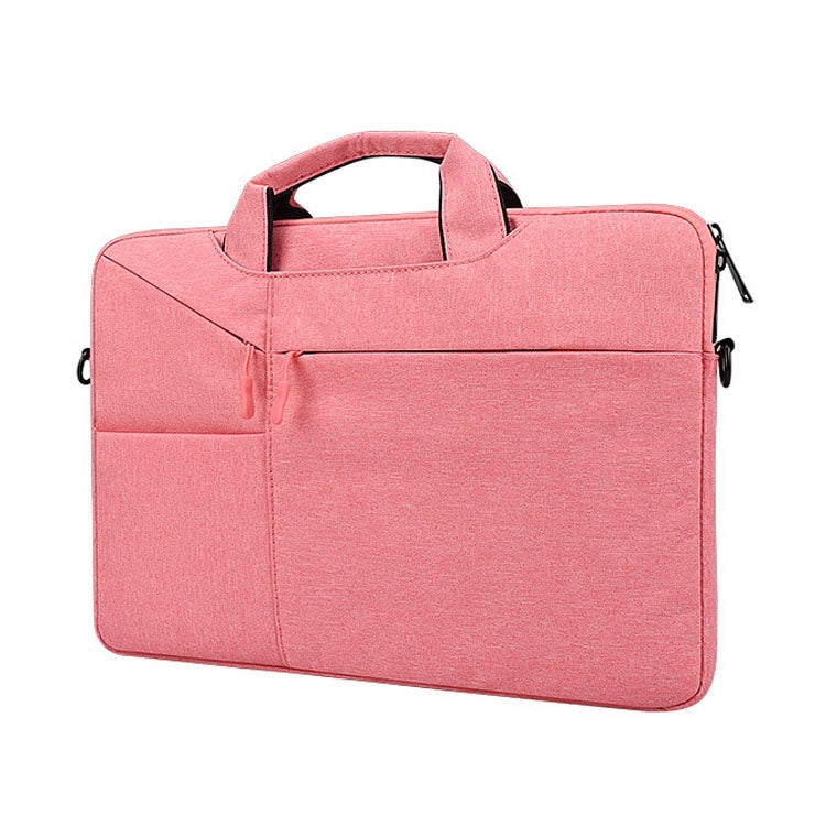 ST02S Water-resistant Tear Resistance Hidden Portable Strap One-shoulder Handbag for 15.6 inch Laptops, with Suitcase Belt(Pink)