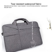 ST02S Water-resistant Tear Resistance Hidden Portable Strap One-shoulder Handbag for 15.6 inch Laptops, with Suitcase Belt(Light Grey)
