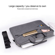 ST02S Water-resistant Tear Resistance Hidden Portable Strap One-shoulder Handbag for 15.6 inch Laptops, with Suitcase Belt(Light Grey)