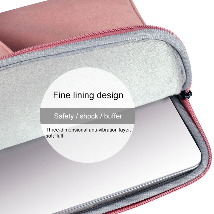 ST06 Water-resistant PU Leather Zipper Hidden Portable Strap One-shoulder Handbag for 13.3 inch Laptops, with Suitcase Belt(Light Grey)