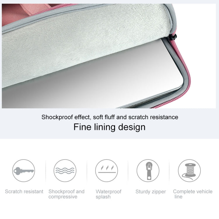 ST06 Water-resistant PU Leather Zipper Hidden Portable Strap One-shoulder Handbag for 13.3 inch Laptops, with Suitcase Belt(Light Grey)