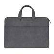 ST06 Waterproof PU Leather Zipper Hidden Portable Strap One-shoulder Handbag for 14.1 inch Laptops, with Suitcase Belt (Dark Gray) - 14.1 inch by PMC TechLife | Online Shopping South Africa | PMC TechLife | Buy Now Pay Later Mobicred