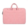 ST06S Waterproof PU Leather Zipper Hidden Portable Strap One-shoulder Handbag for 13.3 inch Laptops, with Magic Stick & Suitcase Belt (Pink) - 13.3 inch by PMC TechLife | Online Shopping South Africa | PMC TechLife | Buy Now Pay Later Mobicred