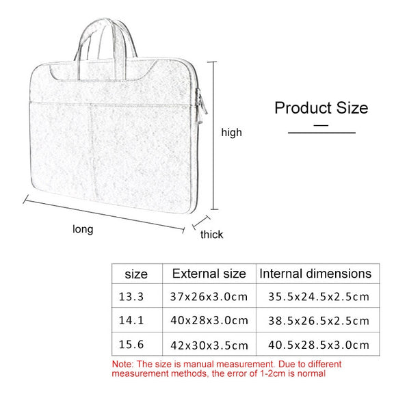 ST06S Water-resistant PU Leather Zipper Hidden Portable Strap One-shoulder Handbag for 13.3 inch Laptops, with Magic Stick & Suitcase Belt (Light Grey)