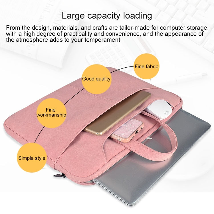 ST06S Water-resistant PU Leather Zipper Hidden Portable Strap One-shoulder Handbag for 13.3 inch Laptops, with Magic Stick & Suitcase Belt (Light Grey)