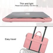 ST06S Water-resistant PU Leather Zipper Hidden Portable Strap One-shoulder Handbag for 13.3 inch Laptops, with Magic Stick & Suitcase Belt (Light Grey)
