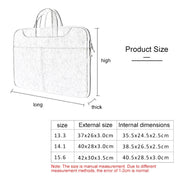 ST06S Water-resistant PU Leather Zipper Hidden Portable Strap One-shoulder Handbag for 14.1 inch Laptops, with Magic Stick & Suitcase Belt (Light Grey)