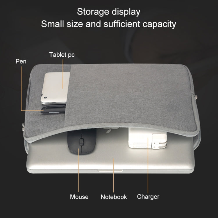 POFOKO C210 13.3 inch Denim Business Laptop Liner Bag(Grey)