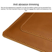 Universal Genuine Leather Business Zipper Laptop Tablet Bag For 12 inch and Below(Brown)
