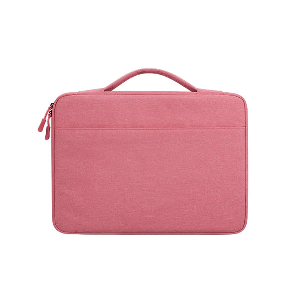 Oxford Cloth Water-resistant Laptop Handbag for 15.6 inch Laptops, with Trunk Trolley Strap(Pink)