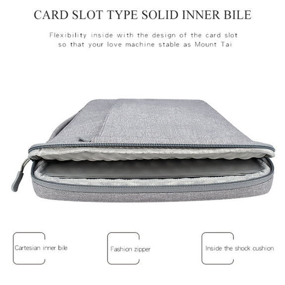 Oxford Cloth Water-resistant Laptop Handbag for 15.6 inch Laptops, with Trunk Trolley Strap(Grey)