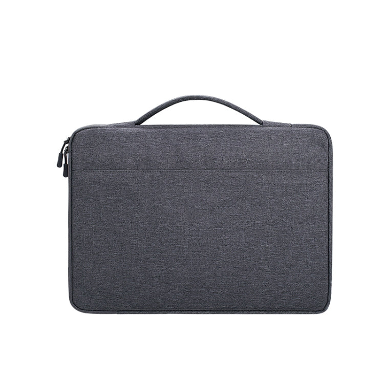 Oxford Cloth Water-resistant Laptop Handbag for 15.4 inch Laptops, with Trunk Trolley Strap(Dark Gray)